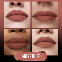 Thumbnail for Maybelline Color Sensational Ultimatte Matte Lipstick, Non-Drying, Intense Color Pigment, More Buff, Pink Beige, 1 Count