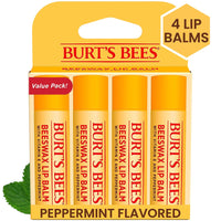 Thumbnail for Burt's Bees Lip Balm - Original Beeswax, Lip Moisturizer With Responsibly Sourced Beeswax, Tint-Free, Natural Origin Conditioning Treatment, 4 Tubes, 0.15 oz.