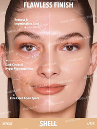 Thumbnail for SHEGLAM Skin Magnet High Coverage Foundation Stick Longwear Medium Face Makeup for All Skin Types-Shell