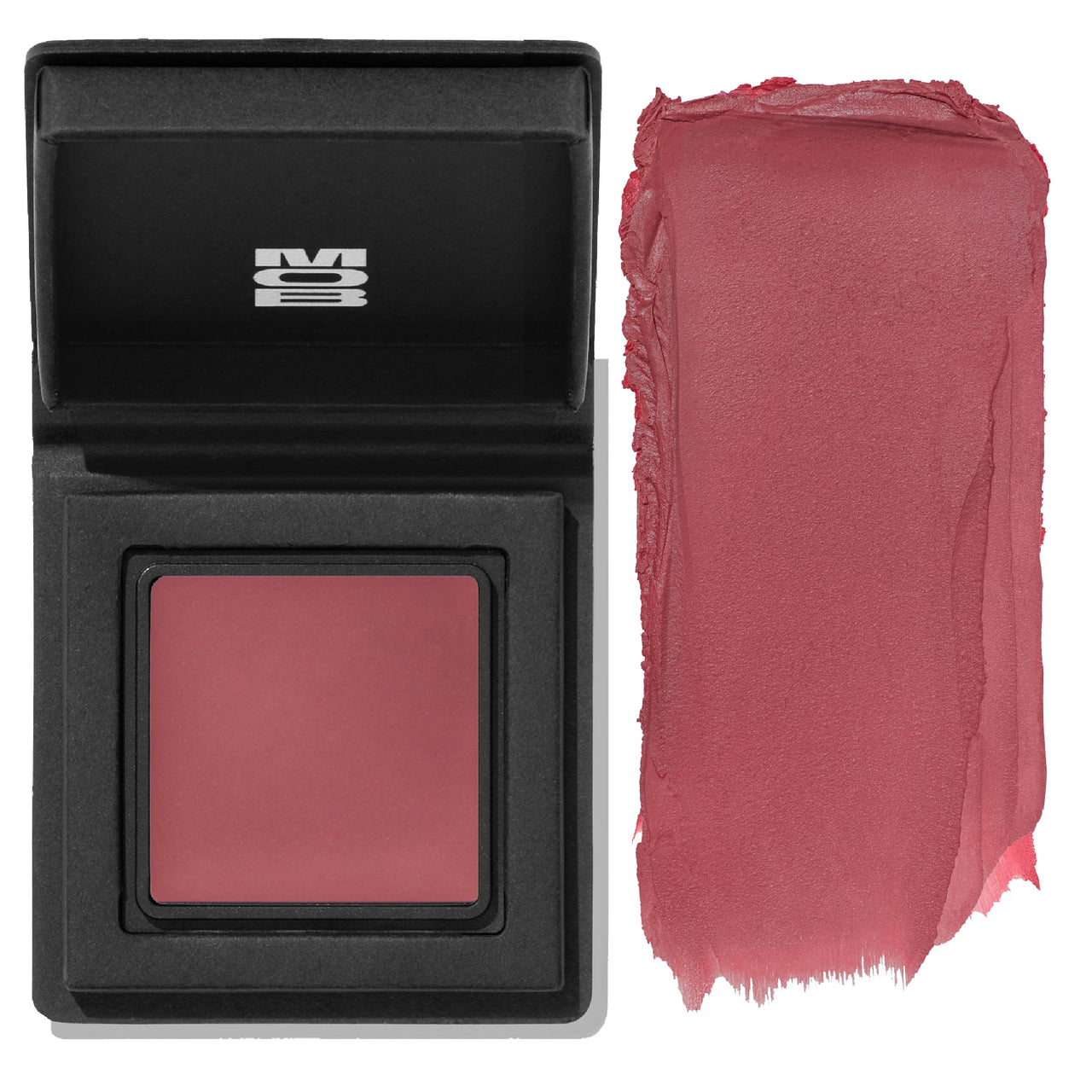 MOB Beauty Cream Clay Blush M73 Mauve Rose – Cool-Toned Rich Wash of Color, Buildable Lightweight Blendable Vegan Cruelty-Free Skincare Infused Long Wear Sustainable Refillable Compact