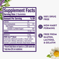 Thumbnail for ZzzQuil PURE Zzzs Melatonin Gummies, Sleep Aid, Melatonin 2mg, with Chamomile & Lavender, Melatonin Sleep Gummies, Sleep Aids for Adults, Wildberry Vanilla Flavored, 72 Sleep Gummies