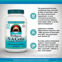 Thumbnail for Source Naturals Wellness N-A-Cetin Immune Protocol, Crucial Immune Defense* - 30 Tablets