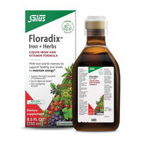 Thumbnail for Floradix Iron & Herbs - Liquid Herbal Supplement for Energy Support - Iron Supplement with Vitamin C & Vitamin B Complex - for Men & Women - 8.5 fl oz