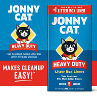 Thumbnail for Jonny Cat Litter Box Liners: Heavy Duty - Tear & Leak Resistant - Drawstring Close - Jumbo, 5 Count
