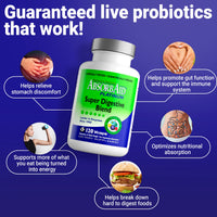 Thumbnail for AbsorbAid Platinum Digestive Enzyme Support 120 vCaps, 12 Digestive Enzymes Plus 2 Probiotics for Maximum Relief