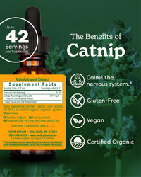 Thumbnail for Herb Pharm Certified Organic Catnip Liquid Extract for Calming Nervous System Support, 1 Fl Oz