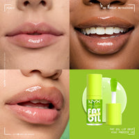 Thumbnail for NYX PROFESSIONAL MAKEUP Fat Oil Chillz, Moisturizing, Shiny and Vegan Tinted Lip Gloss - Kiwi Freeze (Sheer Green)