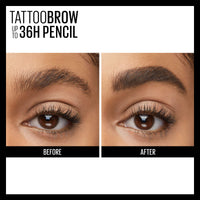Thumbnail for Maybelline TattooStudio Waterproof Eyebrow Pencil, Sharpenable, Longwear, Long Lasting, Pigmented Eyebrow Pencil for Defined Brows, Deep Brown, 1 Count