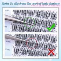 Thumbnail for Lash Clusters Wispy Eyelash Clusters Natural CC-Curly Cluster Lashes zanlufly Wispy Individual Lashes 180Pcs Eyelash Extension 10 12 14MM DIY Lash Extension