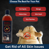 Thumbnail for E3K9 Medicated Dog & Cat Shampoo - Antifungal & Itchy Skin Relief with Ketoc & Thymol - Hot Spot, Mange, Seborrhea Treatment - Antifungal Dog Shampoo for Yeast