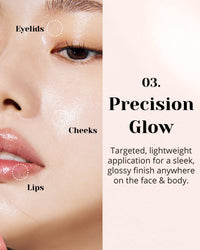 Thumbnail for Glint Liquid Gel Highlighter (Glosser, 0.1oz) - Multi-Use Face & Body Gloss for Smooth Glow, Long-Lasting Illuminator Balm for Healthy Radiance. Korean Makeup. Eyes, Cheeks, Nose