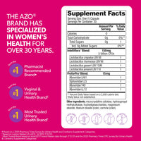 Thumbnail for AZO Dual Protection, Urinary + Vaginal Support, Prebiotics and Probiotics for Women*, Starts Working Within 24 Hours, Non-GMO, 30 Count