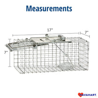 Thumbnail for Havahart Easy-Set Catch and Release Small 1-Door Humane Live Animal Trap for Squirrels, Rabbits, Skunks, and Other Small Animals - 1083