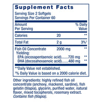 Thumbnail for Life Extension Mega EPA/DHA, Omega-3 Fatty acids, Heart & Brain Health, Non-GMO, Gluten-Free, 120 softgels