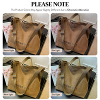 Thumbnail for Large Tote Bag for Women, Canvas Bag Women Gift, Fashion Crossbody 16oz Cotton Bag, Large Capacity Shoulder Bag