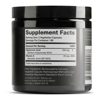 Thumbnail for Toniiq Hyaluronic Acid Supplements – Lab Tested 95% Ultra High Purity – Fermented and Bioavailable with Vitamin C – Third Party Lab Tested – 360 Capsules