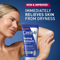 Thumbnail for CeraVe Healing Ointment, Hydrating Skin Protectant With Petrolatum, Hyaluronic Acid & Ceramides, Face & Body Skin Barrier Repair For Cracked, Chafed, Dry Skin, Fragrance Free & Lanolin Free, 5 Oz