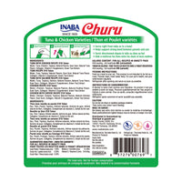 Thumbnail for INABA Churu Cat Treats, Grain-Free, Lickable, Squeezable Creamy Purée Cat Treat/Topper with Vitamin E & Taurine, 0.5 Ounces Each Tube, 50 Tubes, Tuna & Chicken Variety