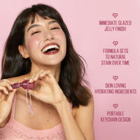 Thumbnail for Kaja Lip & Blush Glazed Keychain Stain - Jelly Charm 03 Berry Colada | with Triple Berry Complex, Lemon Fruit Extract & Olive Squalane, Hydrating, Long Lasting Tint