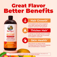 Thumbnail for MARYRUTH'S Liquid Multivitamin+Hair Growth | Clinically Tested for Thicker Hair & Facial Wrinkles in Women | Biotin 10000mcg | Lustriva Hair Growth Supplement | Skin Care | Age 18+ | 30 Fl Oz
