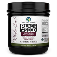 Thumbnail for Amazing Herbs Whole Premium Black Cumin Seed - Nigella Sativa Seeds, Organic, Gluten-Free, Non-GMO, Supports Immune System, Cardiovascular Health, & Digestion - 16 oz