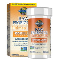 Thumbnail for Garden of Life Raw Probiotics for Women and Men with Digestive Enzymes, 100 Billion CFU, Clinically Studied Strains, Shelf Stable, 30 Capsules