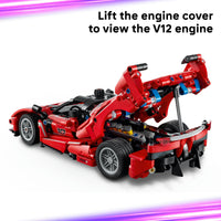 Thumbnail for LEGO Technic Ferrari FXX K, 42212, Toy, Building Blocks, Birthday, Present, Vehicles, Cars, Mini Cars, Figures, Goods, for Boys, Girls, Children, Ages 10, 11, 12, Elementary School Students
