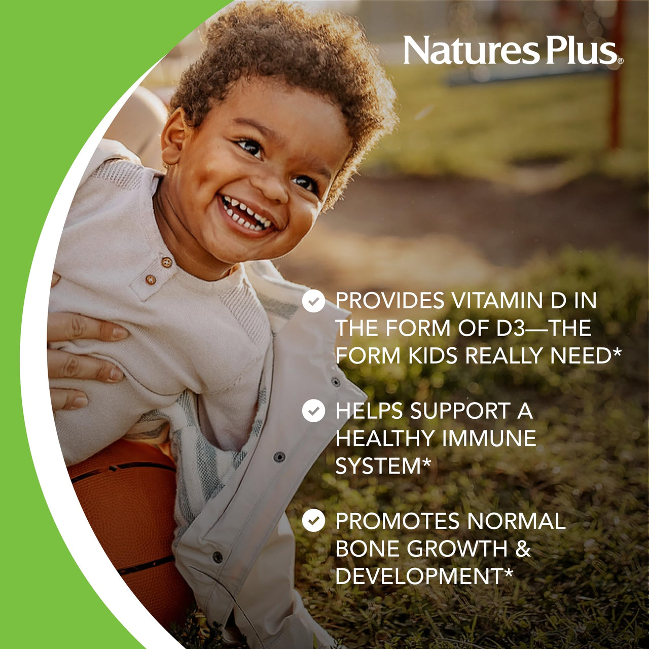 NaturesPlus Animal Parade Vitamin D3 Children’s Chewables - Black Cherry Flavor - 90 Animal-Shaped Tablets, Pack of 2 - Gluten Free, Vegetarian, Hypoallergenic - 180 Total Servings