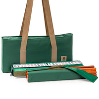 Thumbnail for Yellow Mountain Imports American Mahjong Set, Huntington with 166 Melamine Mahjong Tiles, Mineral Green Soft Case - 4 All-in-One Racks with Pushers, Scoring Coins, Dice, and Wind Indicator