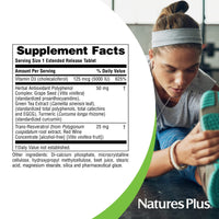 Thumbnail for NaturesPlus Vitamin D3, Extended Release - 90 Vegan Tablets - 5000 IU + 25 mg Trans-Resveratrol - Heart & Bone Health, Immune System Support, Anti-Aging - Gluten Free - 90 Servings