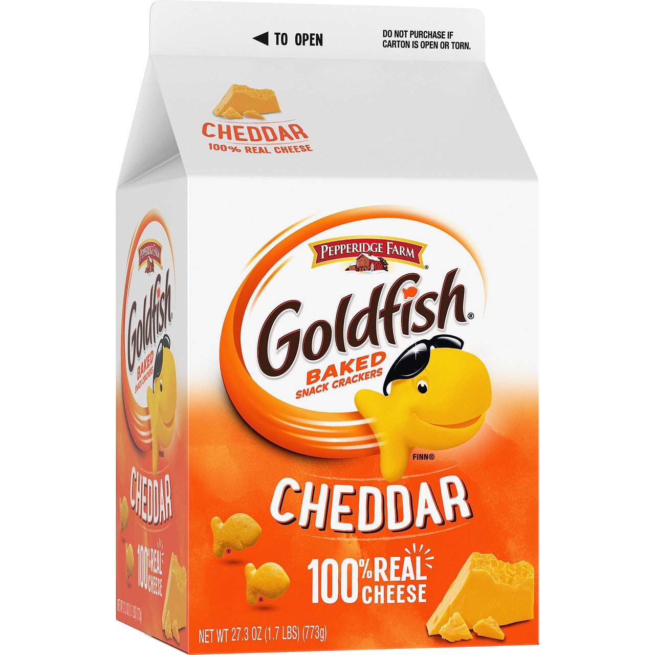 Goldfish Cheddar Cheese Crackers, 27.3 Oz Carton