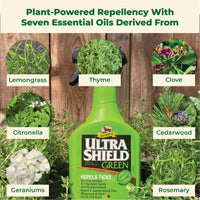 Thumbnail for Absorbine UltraShield Green All-Natural Fly & Insect Repellent for Horses & Dogs, Essential Oils Repel & Control, 32oz Spray Bottle
