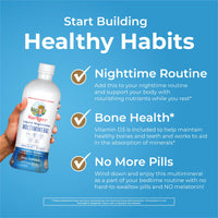 Thumbnail for MaryRuth's Liquid Nighttime Multimineral | No Melatonin | Bedtime Routine | Magnesium Citrate | Calcium | Zinc | Vitamin D3| Available in 4 Flavor - Vegan | Sugar Free | Gluten Free | 15.22 Oz