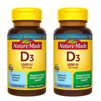 Thumbnail for Nature Made Vitamin D3 1000 IU Supplement Liquid Softgels, 100 Count, (Pack of, 2)