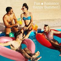Thumbnail for HeySplash Pool Floats, Adult Size Heart Inflatable Pool Floatie for Bachelorette Party, Swim Tube Rings, River Lake Beach Floaty, Wedding Bride Valentine Decor, Fun Toy Raft Lounge, Rose Gold