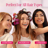 Thumbnail for Thermal Rollers for Hair - 37pc Set - 18 Self-Grip Hair Rollers with 18 Clips and Styling Comb - Aluminum Thermal Hair Rollers for Volume and All-Day Curls - For Short, Medium, and Long Hair (Large)