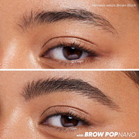 Thumbnail for Kosas Brow Pop Nano Eyebrow Pencil – Ultra-Fine 1mm Micro Brow Pencil with Spoolie, Brown Black