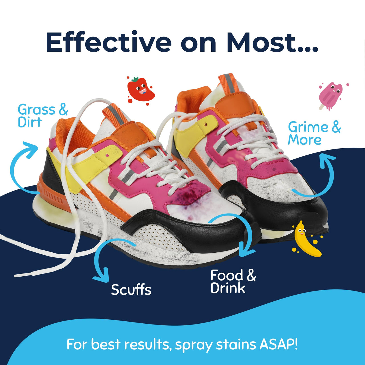 Miss Mouth's Messy Eater Stain Treater and Messy Steppers Shoe Cleaner Magic Duo - Stain Remover for Clothes, Carpet, Upholstery and Shoe Cleaner for Sneakers, Leather, Cloth, Mesh