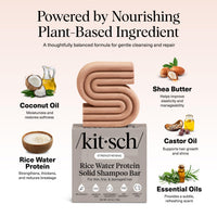 Thumbnail for Kitsch Rice Water Shampoo Bar for Hair Growth – Strengthening Hair Shampoo for Men and Women – Reduce Breakage, Boosts Shine – Paraben, Silicone & Sulfate-Free, Vegan Hair Care - 3.2 oz