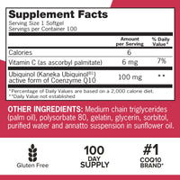 Thumbnail for Qunol Mega Ubiquinol 100mg CoQ10, Superior Absorption, Patented Water and Fat Soluble Natural Supplement Form of Coenzyme Q10, Antioxidant for Heart Health, 100 Count Softgels