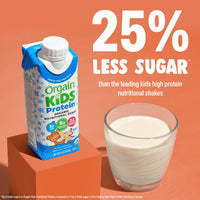 Thumbnail for Orgain Organic Kids Nutritional Protein Shake, Vanilla, Healthy Kids Snacks, 8g Dairy Protein, 3g Fiber, 22 Vitamins & Minerals, No Soy ingredients, Gluten Free, Non-GMO, 8.25 Fl Oz (Pack of 12)