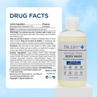 Thumbnail for DR. LIFT Antibacterial Body Wash, Refreshing Scent, Hydrating Shower or Bath Cleanser With Citric Acid, Spirulina, and Lemon, Clean Moisturizing Formula, Vegan, Paraben and Phthalate Free, 8 Fl Oz