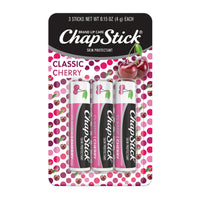 Thumbnail for ChapStick Classic Skin Protectant Flavored Lip Balm Tube, Cherry Flavor, 0.15 Ounce (Pack of 3)