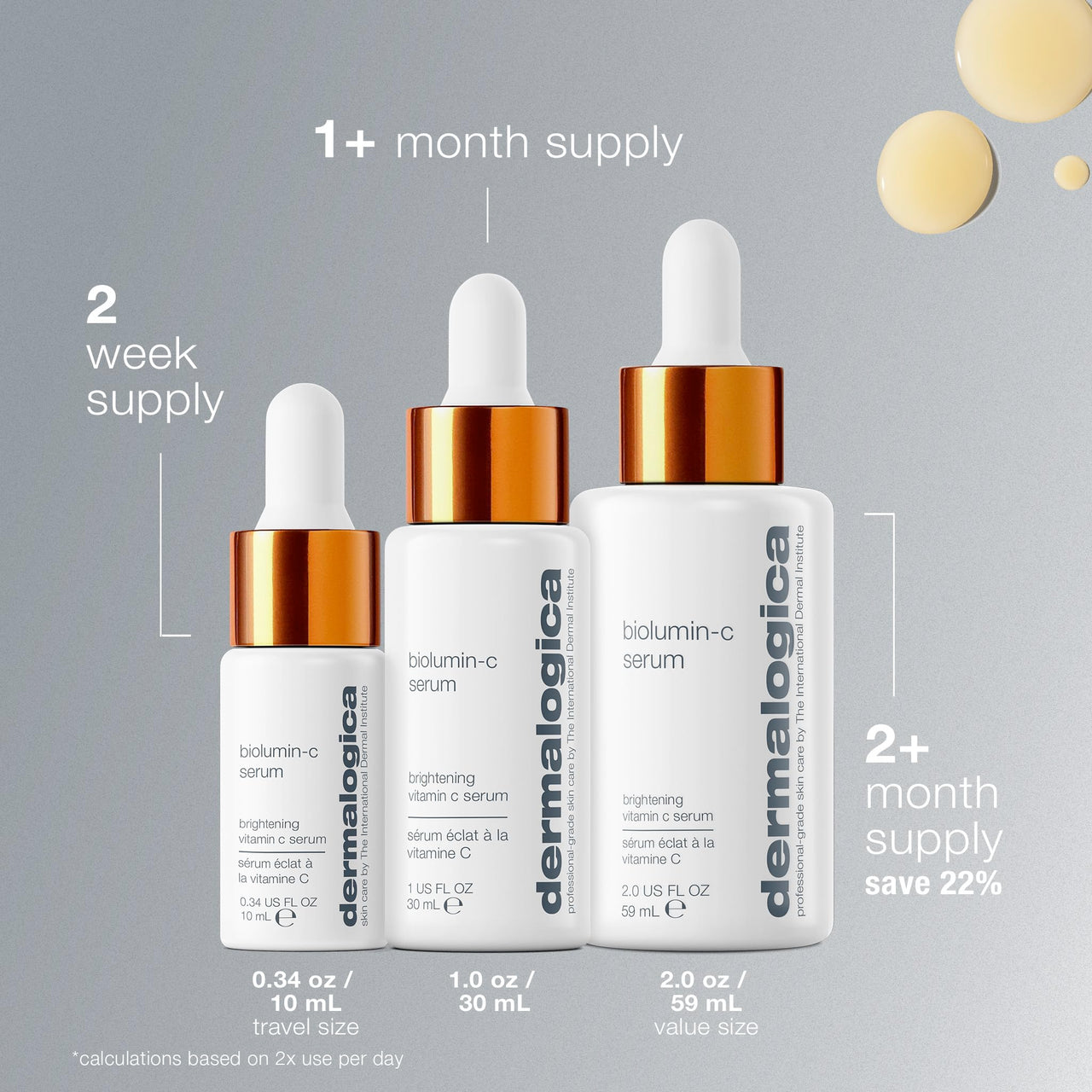 Dermalogica Biolumin-C Serum, Vitamin C Dark Spot Serum for Face with Peptide and AHA - Exfoliates and Reduces Sign of Skin Aging, 1 Fl Oz