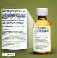 Thumbnail for De La Cruz Eucalyptus Essential Oil, 100% Pure Steam Distilled Eucalyptus Globulus, Eucalyptus Oil, Eucalyptus Essential Oil for Diffuser, 2 FL OZ, Aromatherapy, Tree Oil (1 Bottle)