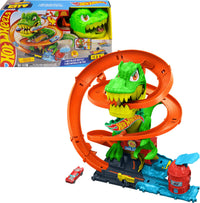 Thumbnail for Hot Wheels City T-Rex Blaze Battle & 1:64 Scale Die-Cast Toy Car