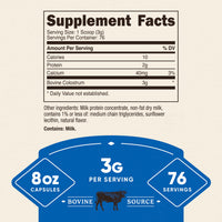 Thumbnail for Nutricost Colostrum Powder 8 oz, Lactoferrin and Minimum 30% Immunoglobulins (IgG), from Bovine Colostrum, 3g Per Serving, 76 Servings