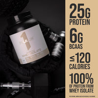 Thumbnail for Rule 1 Naturally Flavored R1 Protein Whey Isolate - Clean Formula with 25g Protein & 6g BCAA Exclusively Isolated & Hydrolyzed Sources for Workout Recovery (4.3 Pounds, Dark Chocolate)
