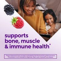 Thumbnail for vitafusion Vitamin D3 Gummies, Bone and Immune Support, Peach, Blackberry, Strawberry Flavored, 50 mcg D3 Gummy Vitamin Supplement, 75 Day Supply, 150 Count