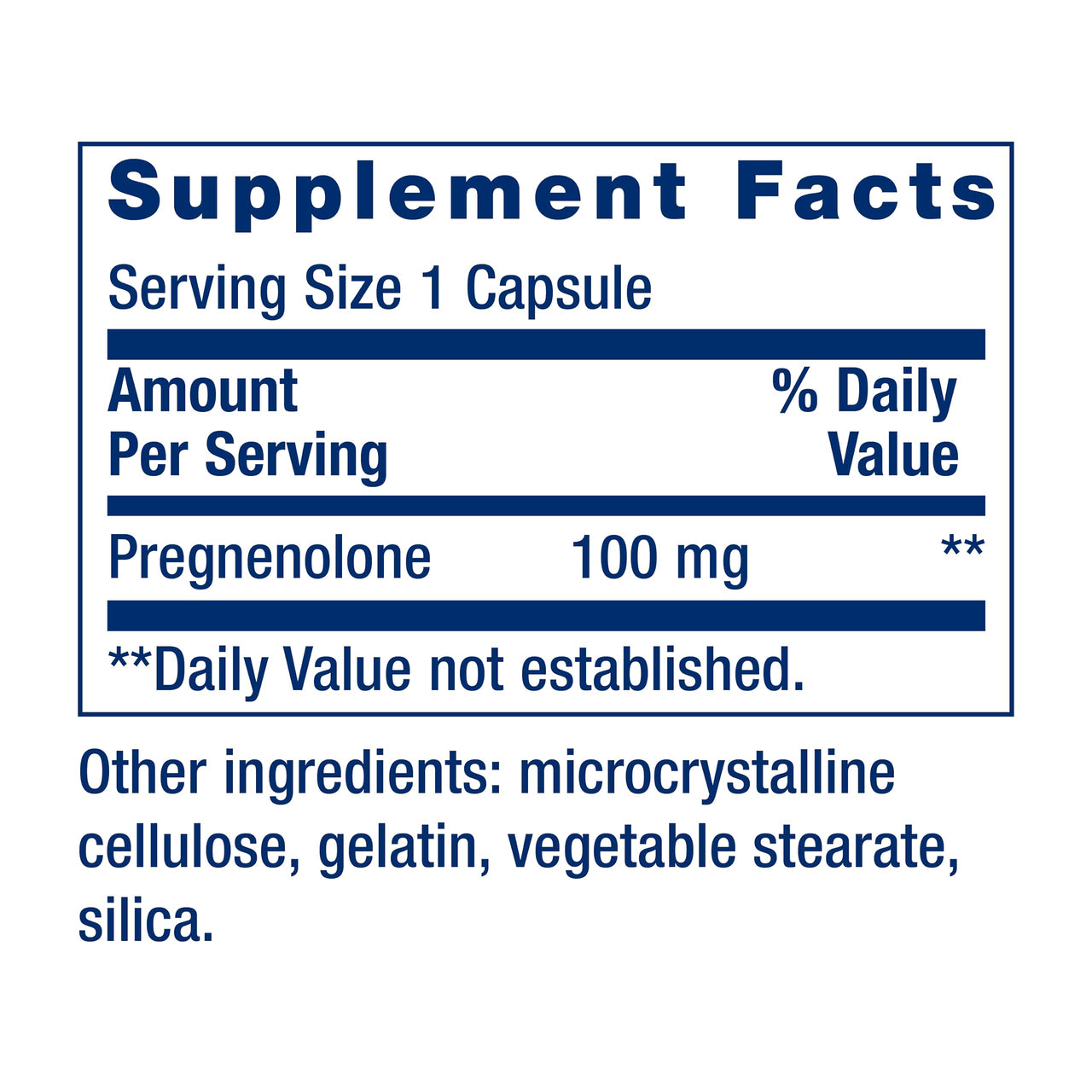 Life Extension Pregnenolone - Hormone Balance Supplement for Healthy Hormone Levels, 100 mg - Hormone Balance, Memory, Focus, Cognitive Health - Gluten-Free, Non-GMO, 100 Capsules